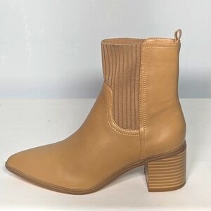 NEW Coutgo Women Chunky Block Pointy Toe Slip on Chelsea Boot Sz 6.5